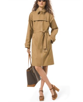 Michael Kors Studded-Collar Trench Coat Macy's