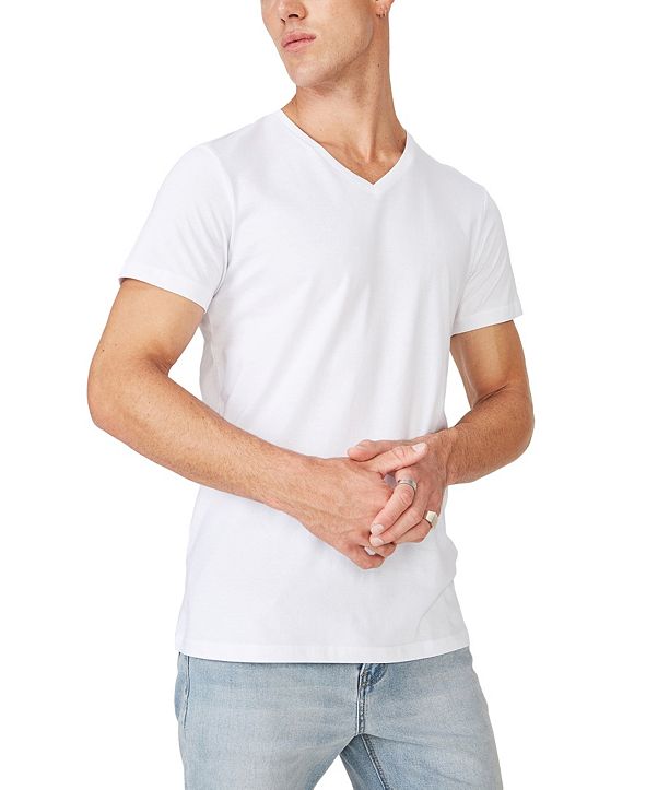 COTTON ON Essential Vee Neck T-shirt & Reviews - T-Shirts - Men - Macy's