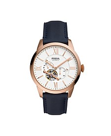 Townsman Automatic Navy Leather Watch 44mm