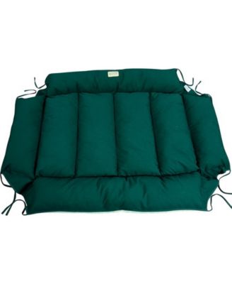 Pet Bed & Mat, Luxury soft Dog Cushion, Laurel Green/Ivory, Large