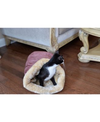 Sleep Shape Cat Bed, Soft Cave Bed for Dog and Cat, C15HTH/MH, Indian Red