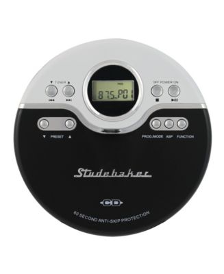 Studebaker SB3703BWA Joggable Personal CD Player with FM PLL Radio - Macy's