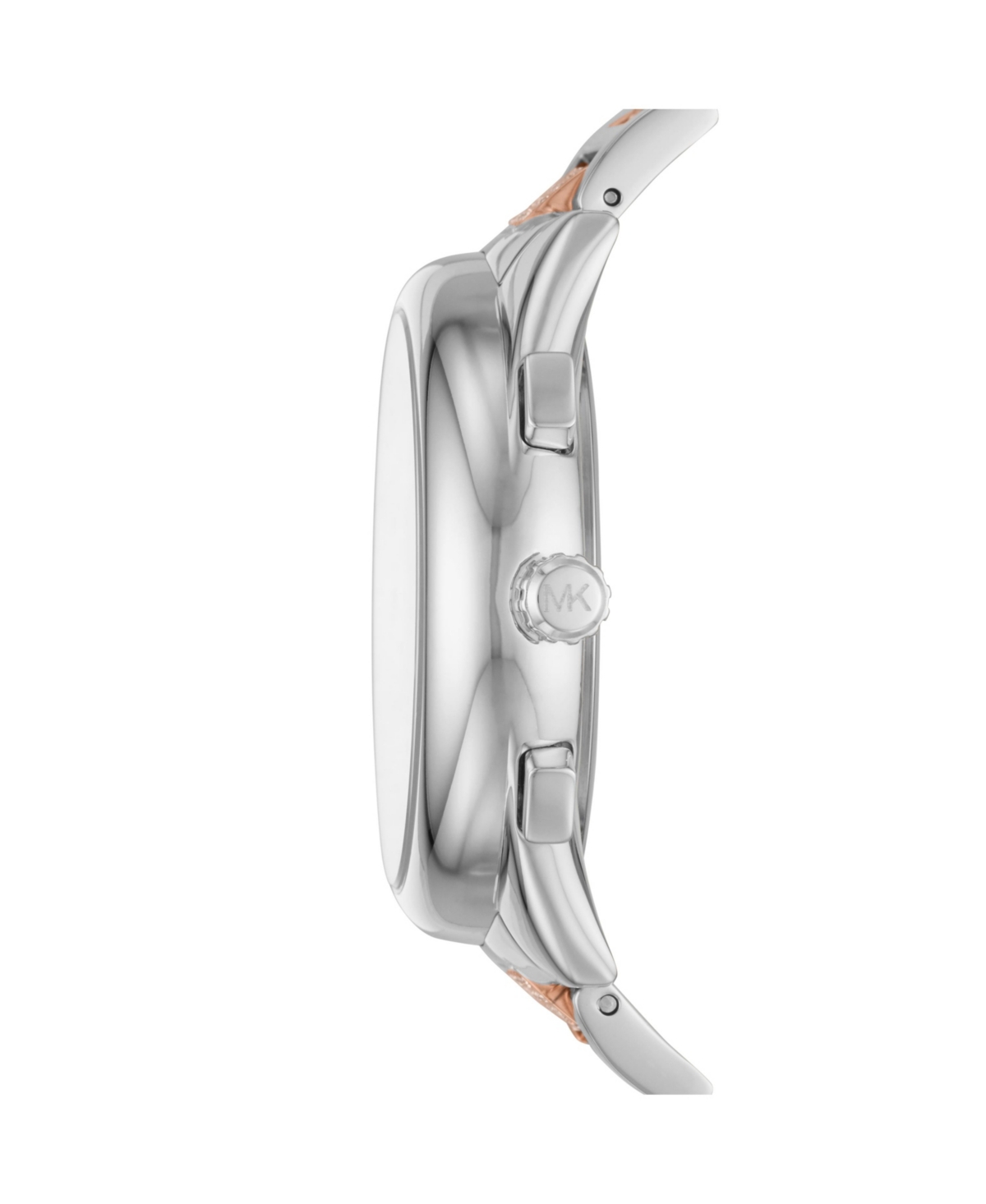 Shop Michael Kors Women's Janelle Women's Two-tone Pave Glitz Bracelet Watch 42mm Mk7098 In Two Tone
