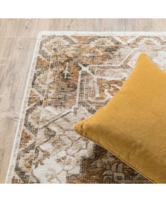 Maharaja 661C Gold and Ivory 7'10" x 10'10" Area Rug