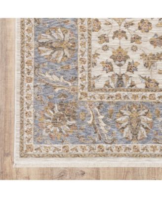 Maharaja 5091Z Ivory and Blue 6'7" x 9'6" Area Rug