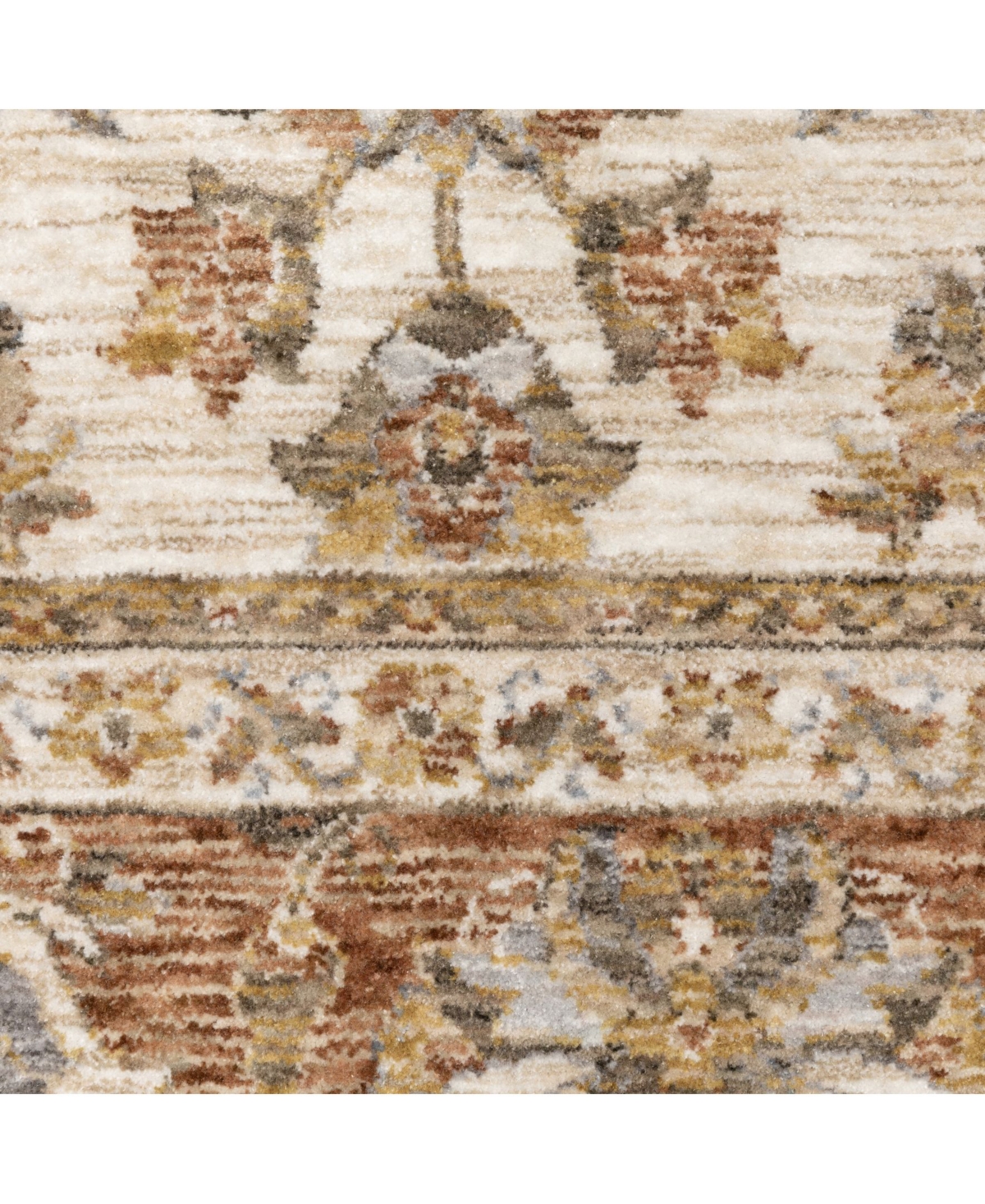 Jhb Design Maharaja 5091z Rust And Ivory 7'10" X 10'10" Area Rug In Rust,ivory