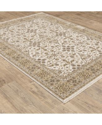 Maharaja 1J Ivory and Gold 5'3" x 7'6" Area Rug