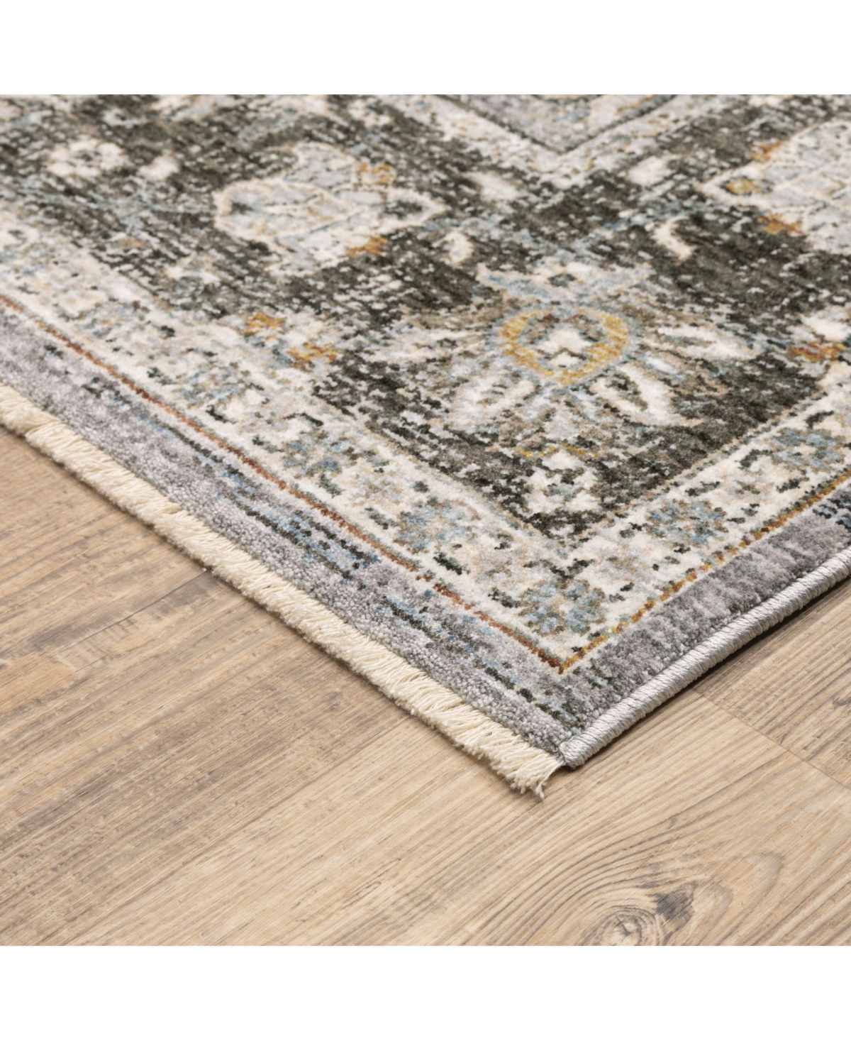 Oriental Weavers Maharaja 91E Gray and Blue 5'3" x 7'6" Area Rug