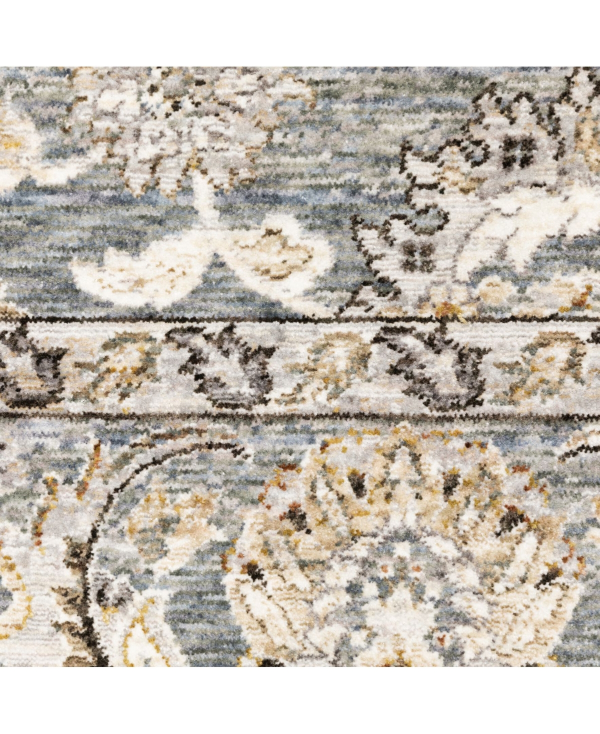 Jhb Design Maharaja 70e Blue And Ivory 2'3" X 7'6" Runner Rug In Blue,ivory