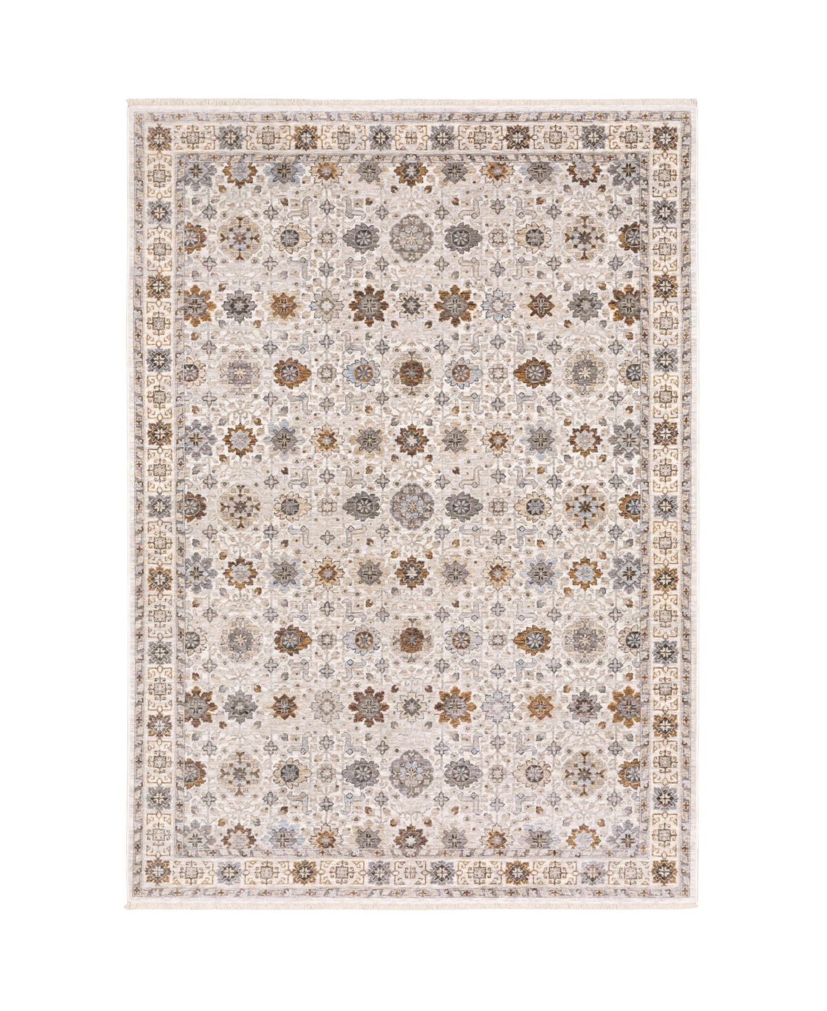 Jhb Design S Kumar Kum04 Ivory And Gold 7'10" X 10'10" Area Rug In Ivory,gold