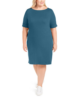 Karen Scott Plus Size Shift Dress, Created for Macy's - Macy's
