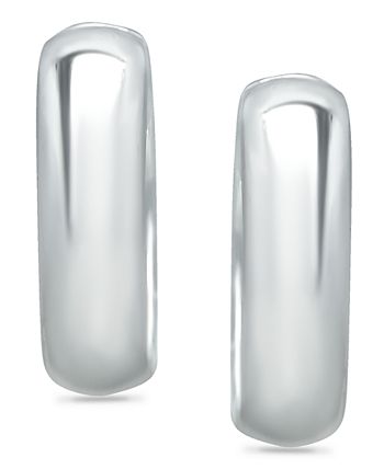 Giani Bernini - Wide Polished Hoop Earrings in Sterling Silver