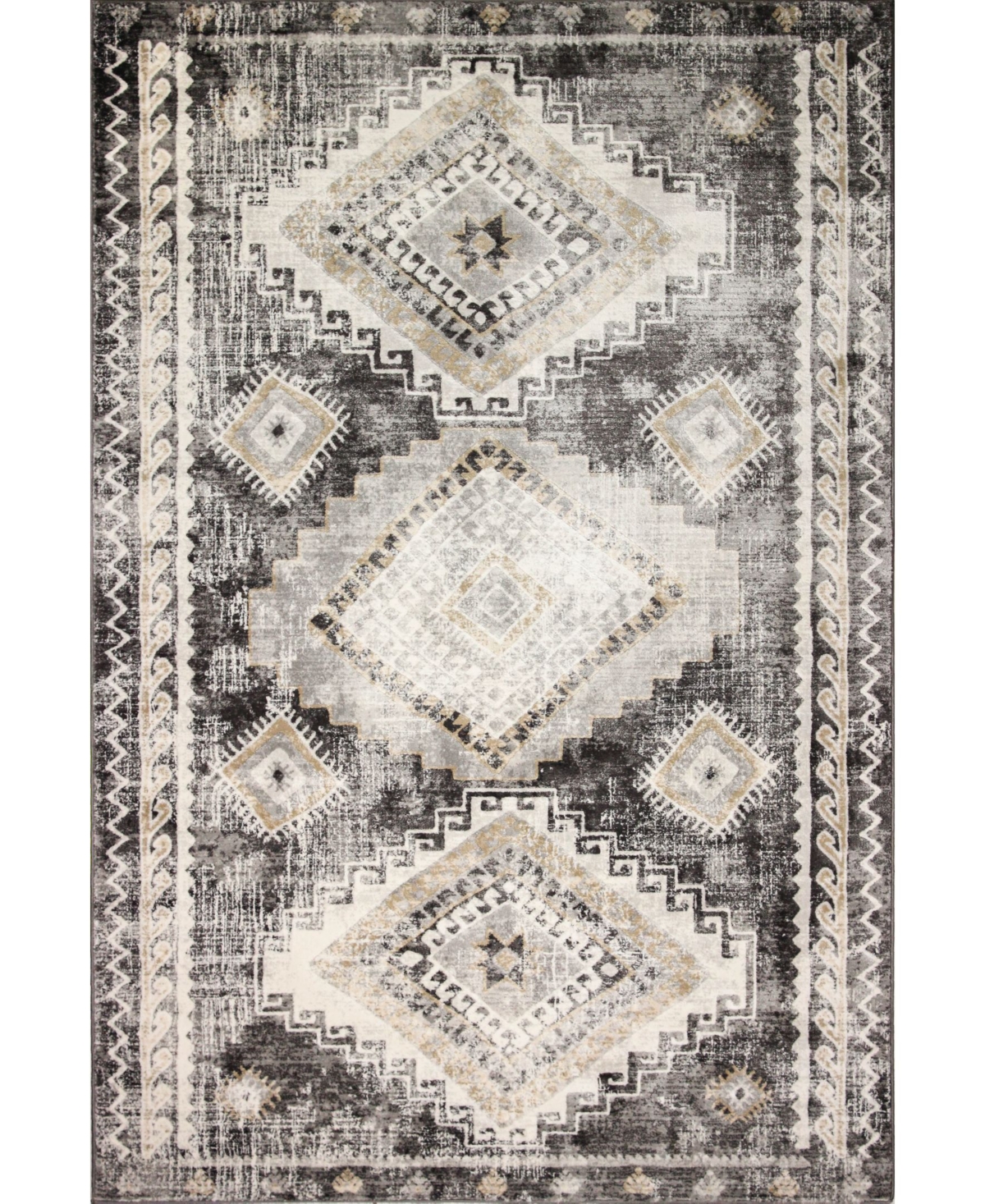 Bb Rugs Mesa Mes-04 Charcoal 8'6in x 11'6in Area Rug - Charcoal