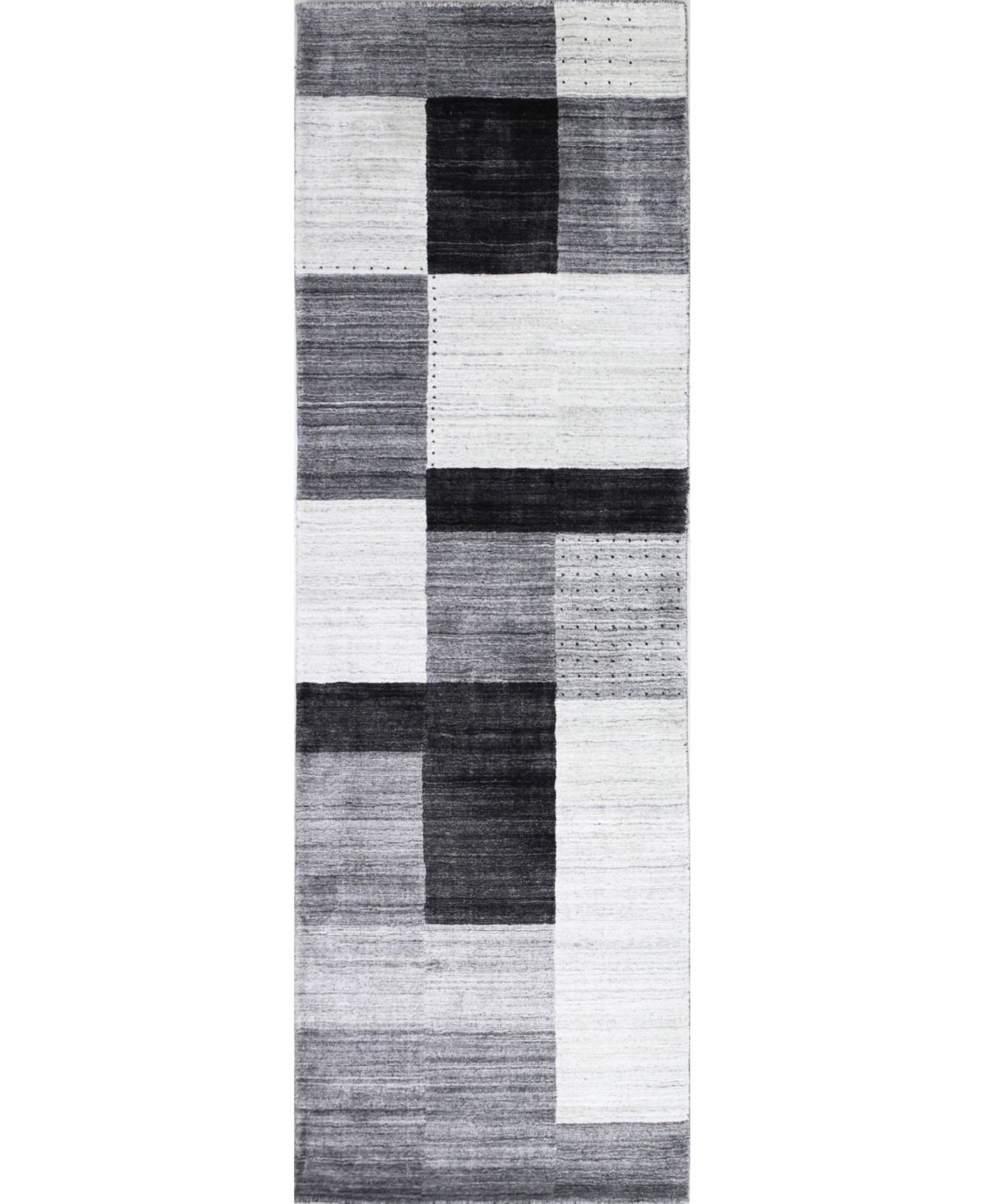 Bb Rugs Land Lnd-03 Ivory, Gray 2'6in x 8' Runner Rug - Ivory/grey