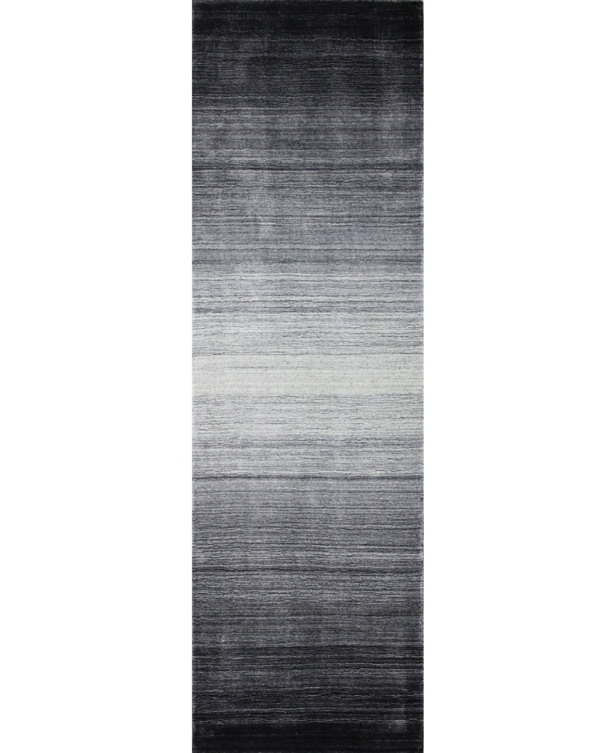 Bb Rugs Land Lnd-01 Gray 2'6in x 10' Runner Rug - Grey