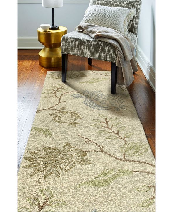 BB Rugs Taron Val02 Ivory 2'6" x 8' Runner Rug & Reviews Rugs Macy's