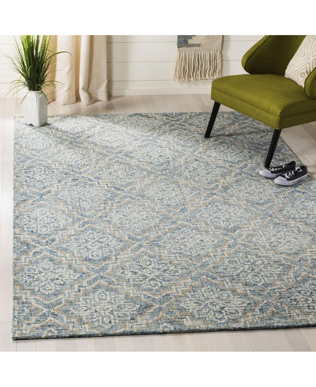 Safavieh Abstract 201and Gray Area Rug - Blue