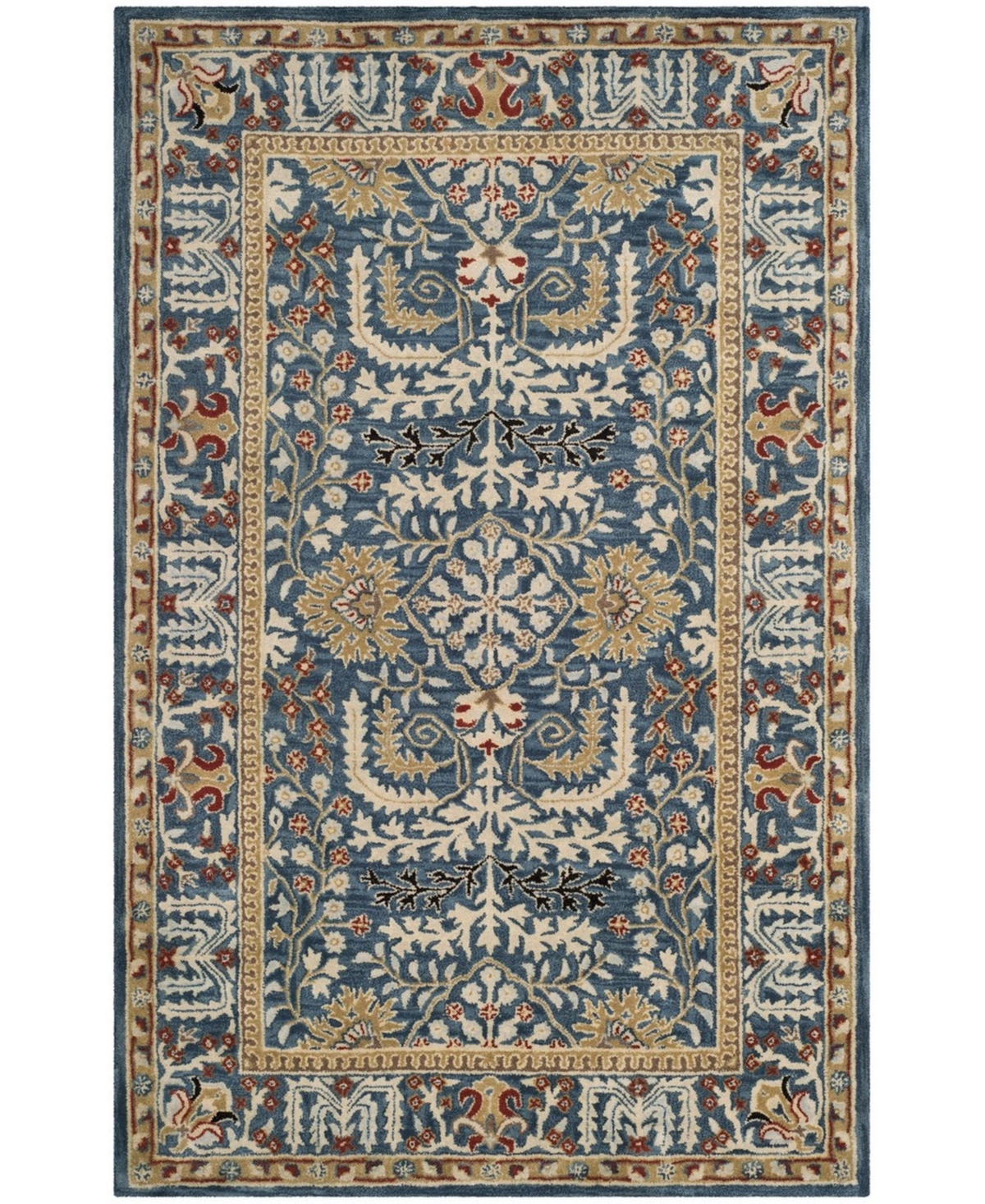 Safavieh Antiquity At64 Navy and Multi 5' x 8' Area Rug - Navy