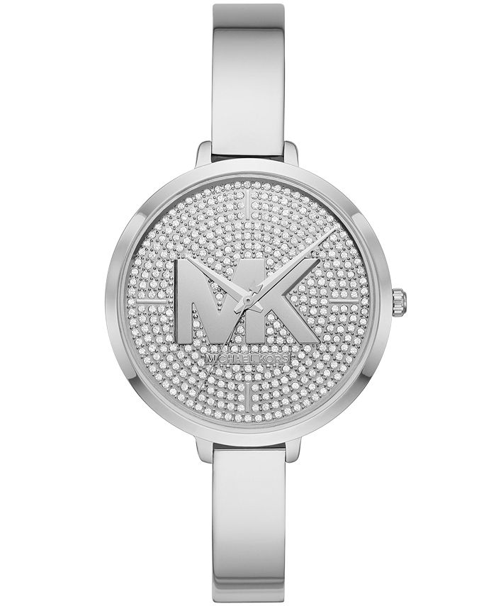 Michael Kors Women's Silver-Tone Half Bangle Bracelet Watch 38mm & Reviews  - All Watches - Jewelry & Watches - Macy's
