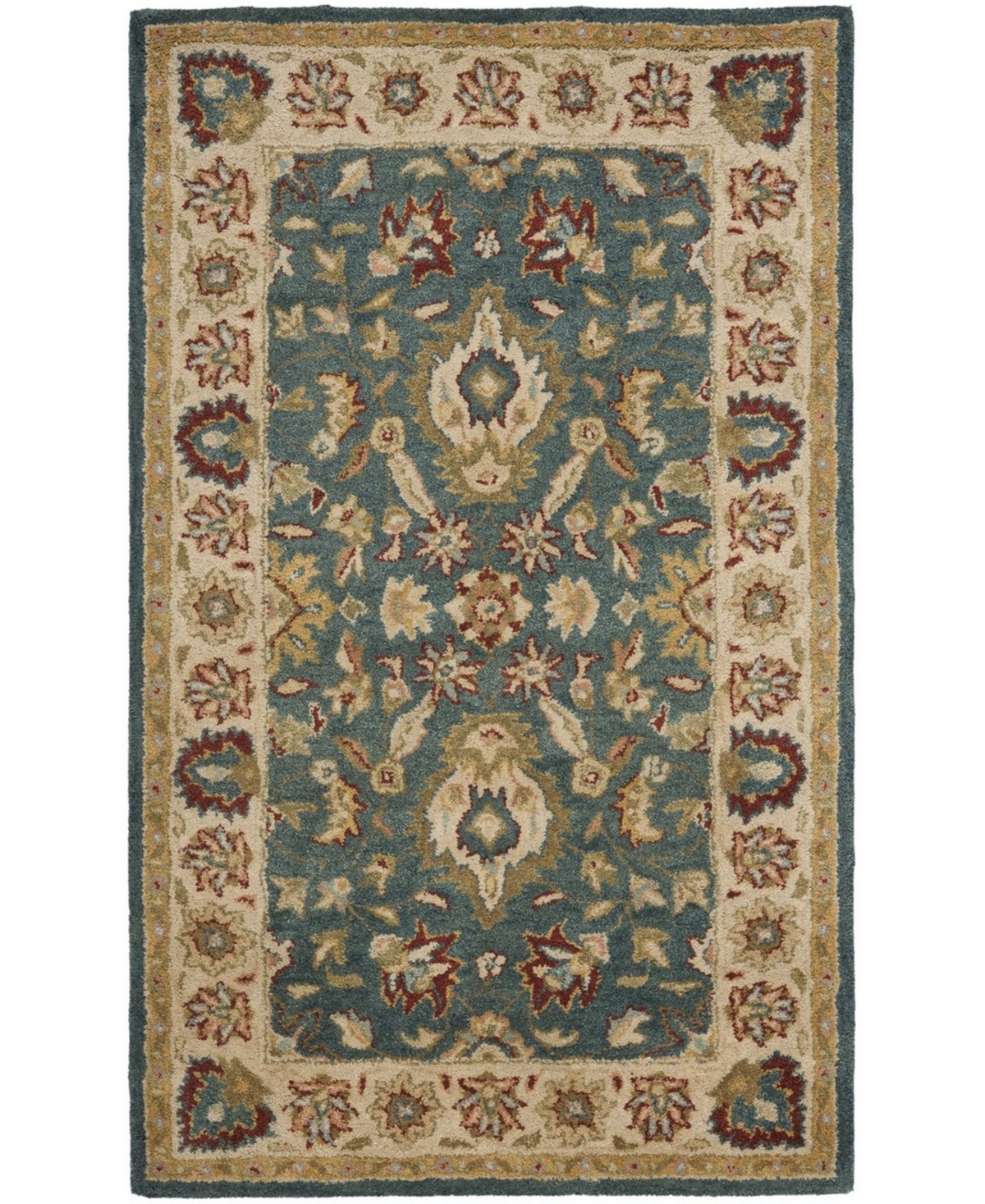 Safavieh Antiquity At15 Blue and Beige 5' x 8' Area Rug - Blue