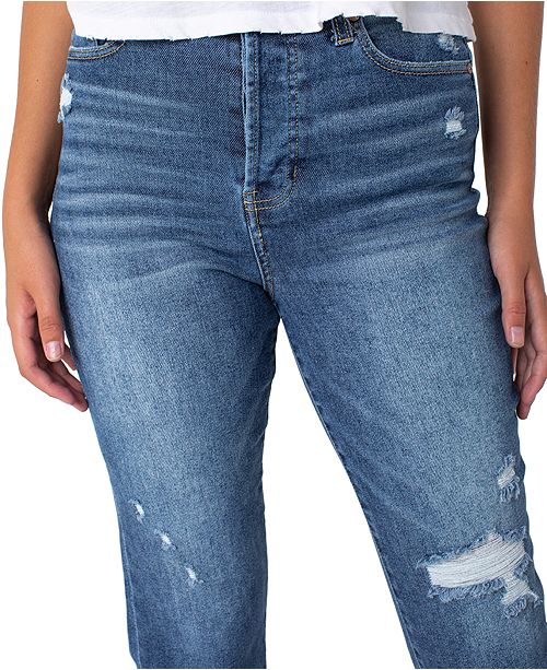 Kendall + Kylie Ripped Cropped Straight-Leg Jeans & Reviews - Jeans ...