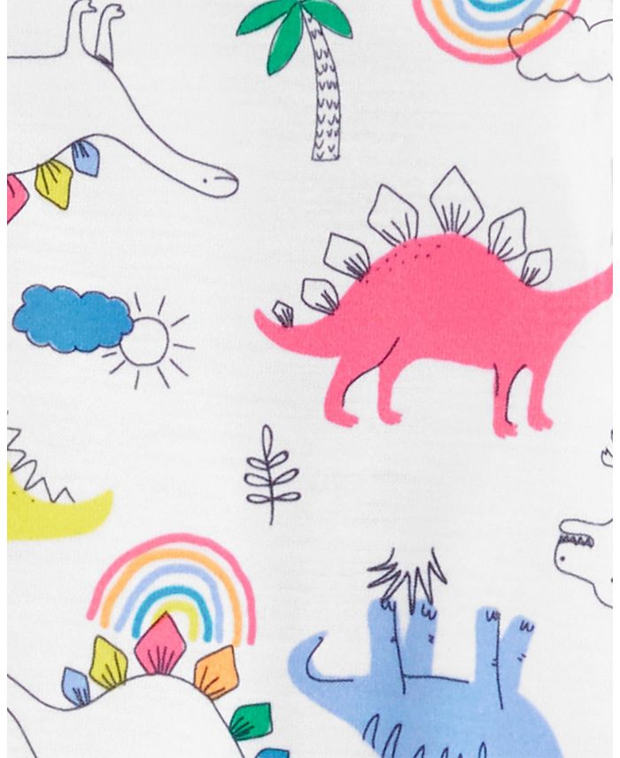 Carter's Baby Girl Purple Dinosaurs 2-Way Zip-Up Footie Coverall main image 0