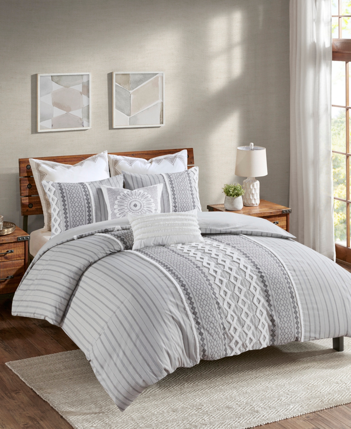 Ink+Ivy Imani 3-Pc. Duvet Cover Set
