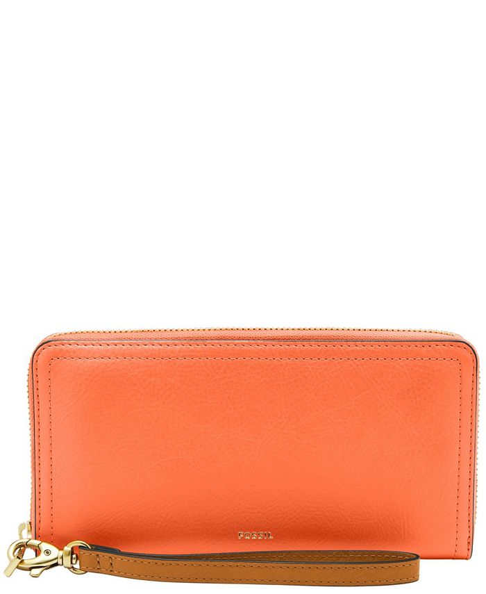 Fossil Women's Logan Zip Around Clutch Wallet Macy's