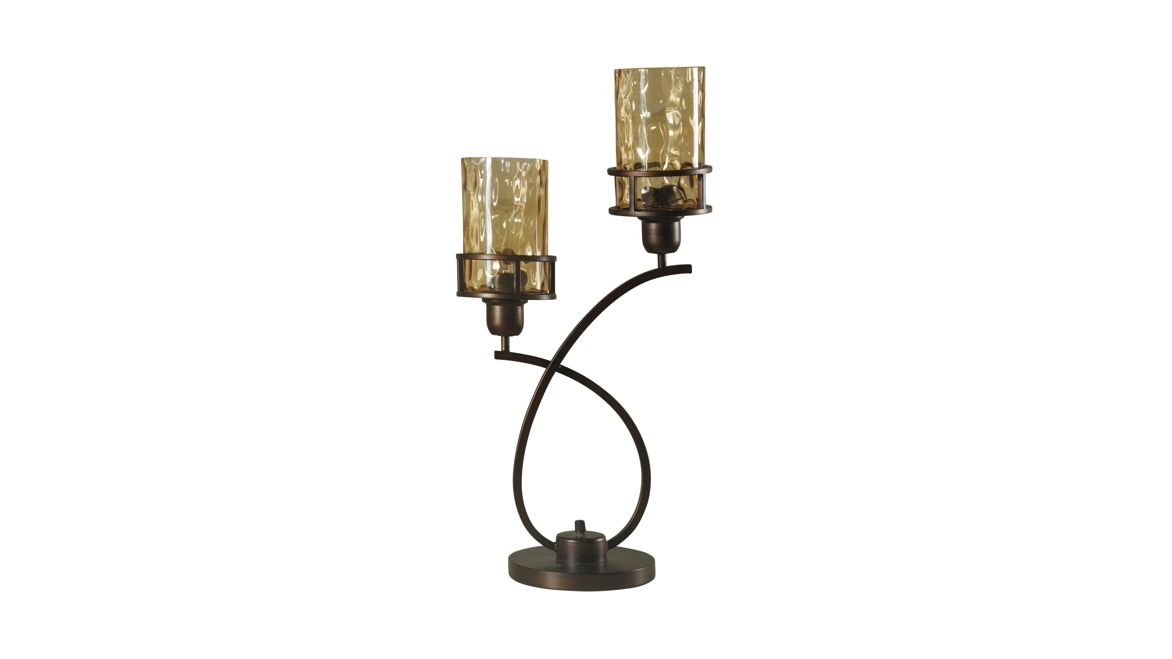 StyleCraft Glass Shade Table Lamp