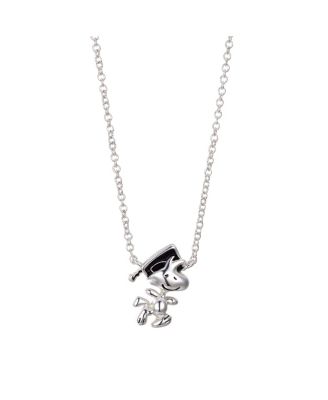 Photo 1 of Silver Plated Peanuts "Woodstock" Graduation Pendant Necklace, 16"+2" for Unwritten
