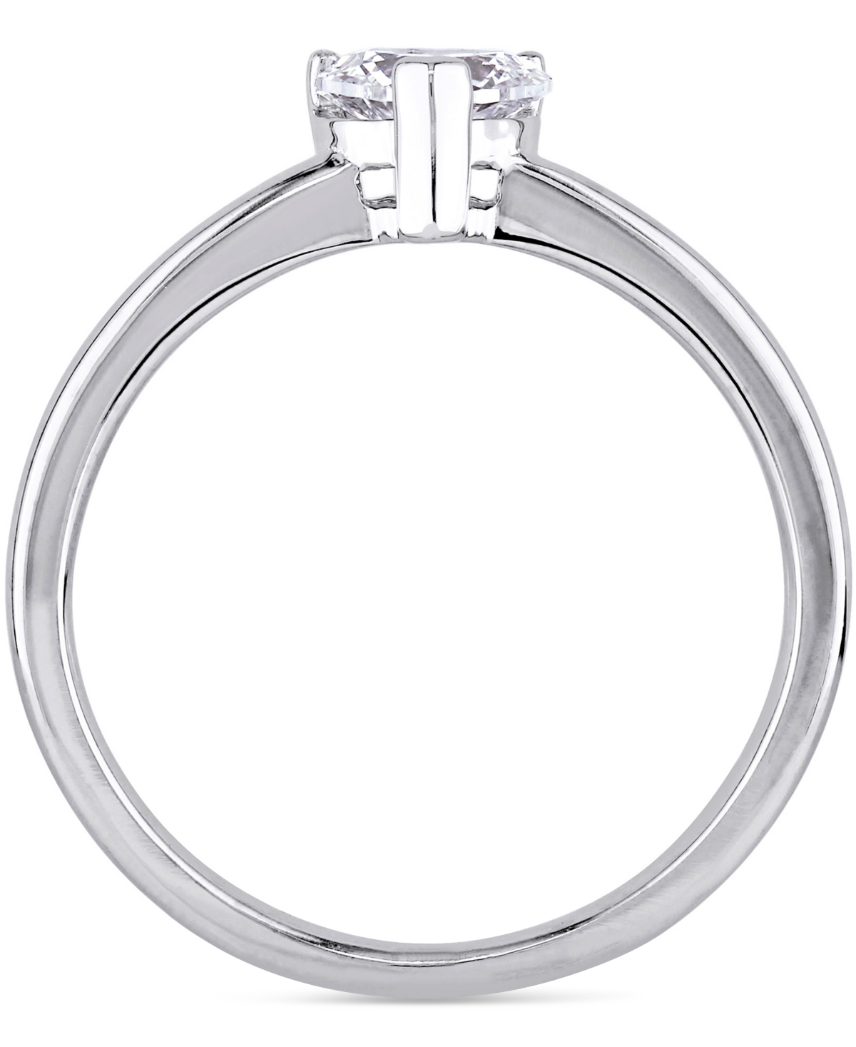 Diamond Heart Solitaire Engagement Ring (1/2 ct. t.w.) in 14k- White Gold