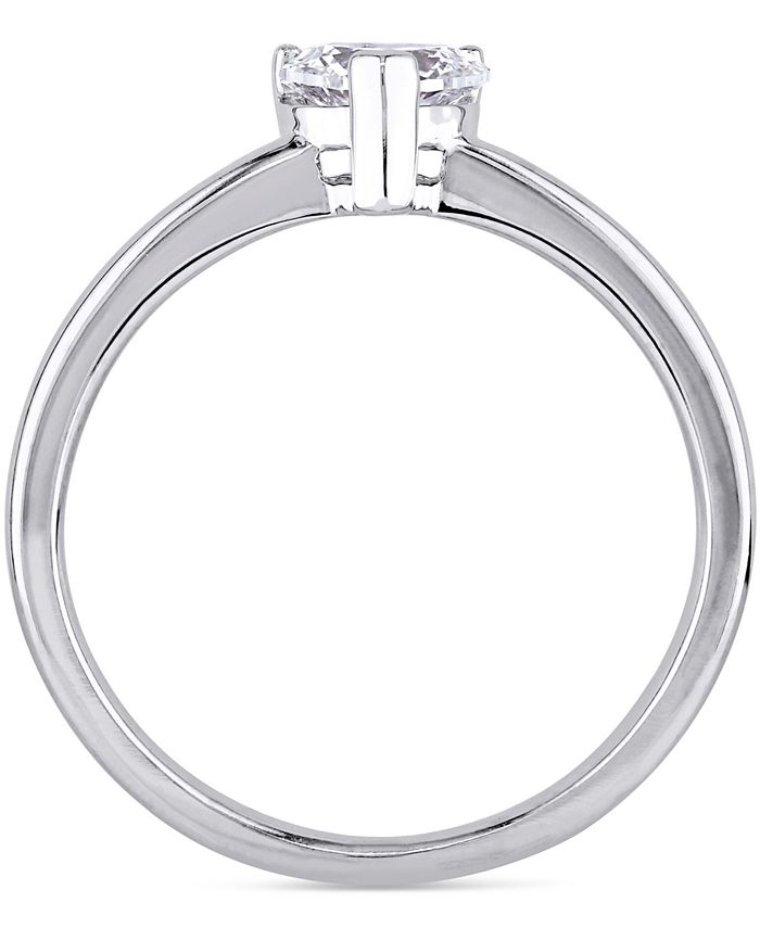 Macy's Diamond Heart Solitaire Engagement Ring (1/2 ct. t.w.) in 14k