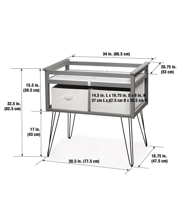 Badger Basket Contempo Convertible Changing Table with Two Baskets Macy's