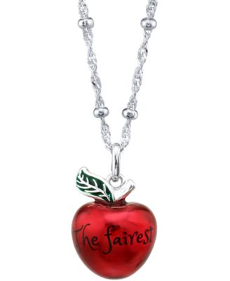 ROCKLOVE - Disney's Snow White "The Fairest" Apple 20" Pendant Necklace in Sterling Silver