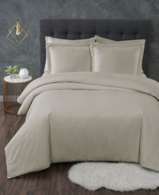 Truly Calm Antimicrobial 3-Pc. Duvet Cover Set, Full/Queen - Beige/khak, Full/Queen