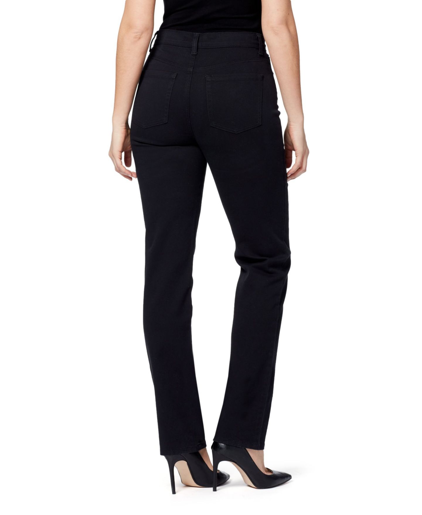 Женские джинсы Gloria Vanderbilt Amanda Classic Straight Jeans, in Regular, Short & Long, цвет: Чёрный, вариант 1 — фото 3