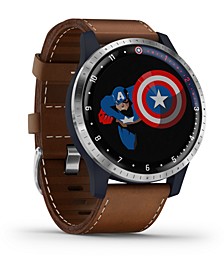 Unisex vivoactive 4 Captain Marvel Brown Silicone Strap Touchscreen Smart Watch 40mm