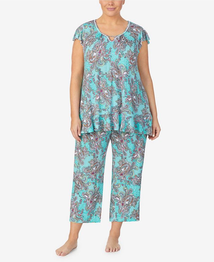 Ellen Tracy Women's Plus Size Short Sleeve Pajama Top & Reviews - All ...