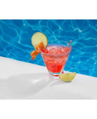 Aqua Vitae Off Base Octagon Martini Glasses, Set of 2