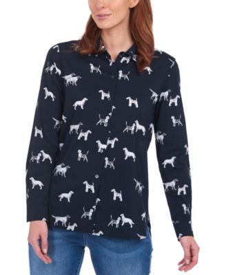 dog print shirt women's