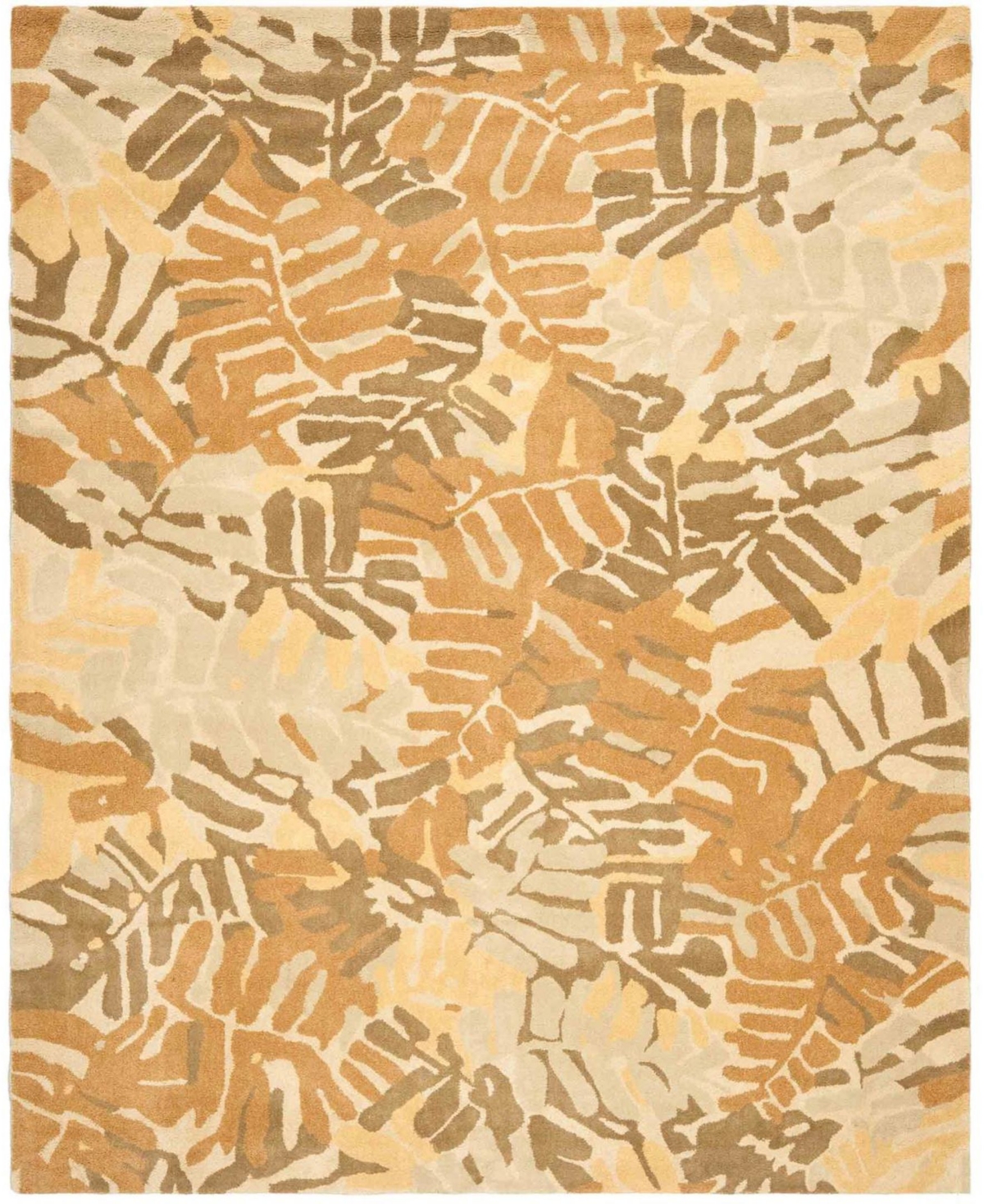 Martha Stewart Collection Palm Leaf MSR4548A Brown 9' x 12' Area Rug - Brown