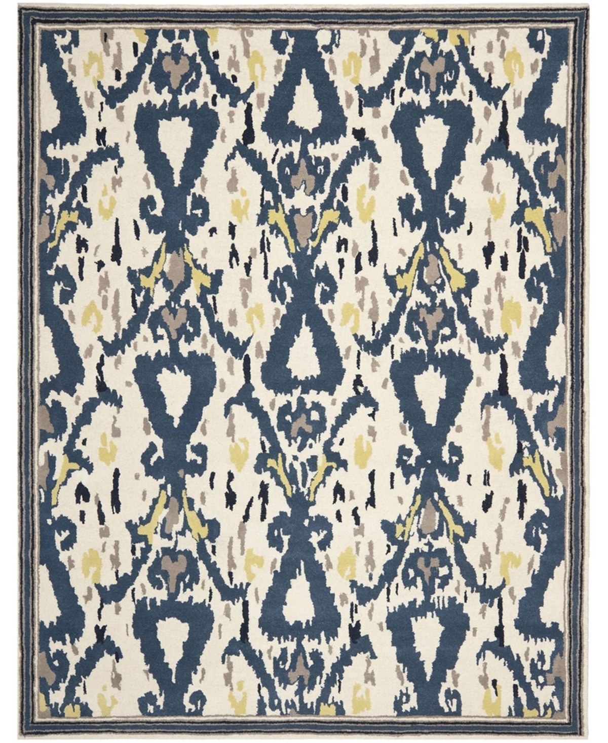 Martha Stewart Collection Ikat Pendant MSR4553B Bone 9' x 12' Area Rug - Bone