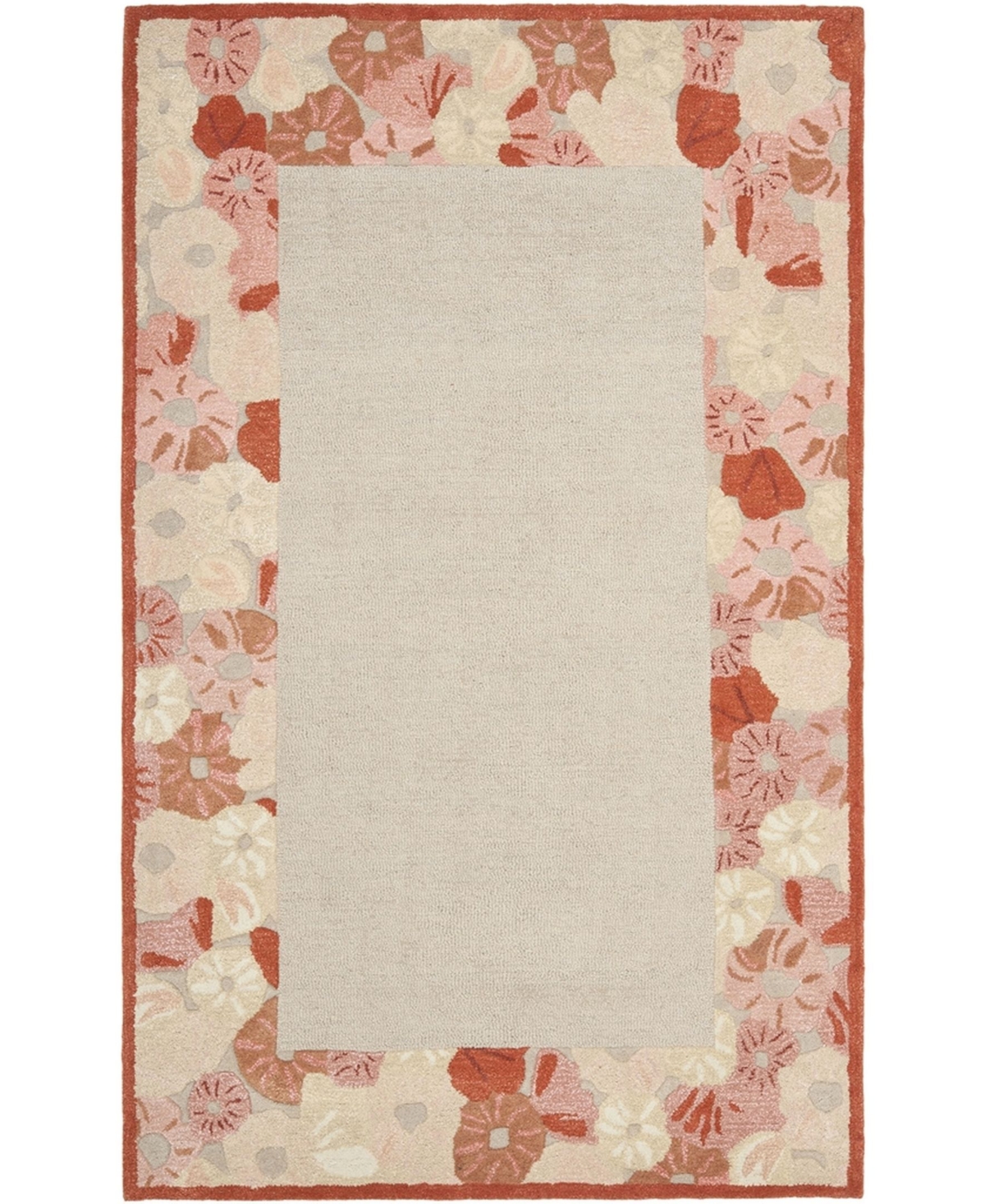 Martha Stewart Collection Poppy Border MSR3629C Terracotta 9' x 12' Area Rug - Terracotta