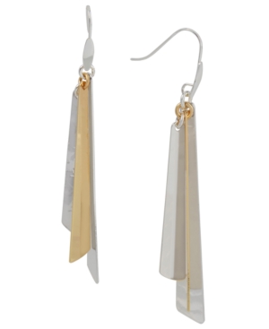 image of Robert Lee Morris Soho Two-Tone Geometric Stick Statement Earrings