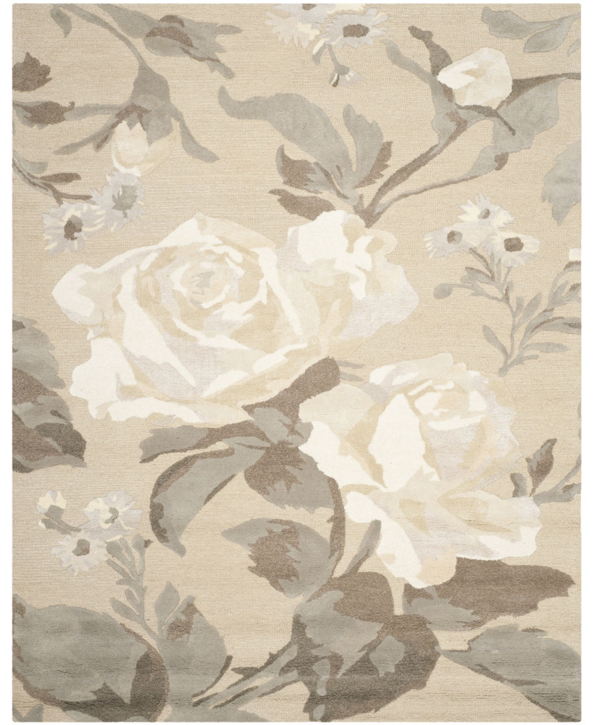 Martha Stewart Collection Rose Chintz MSR4717B Gray 8' x 10' Area Rug - Gray