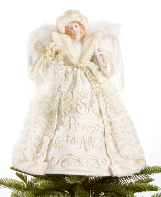 Holiday Lane - Cream/Gold Angel Tree Topper
