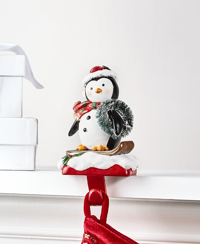 Holiday Lane Christmas Cheer Penguin Stocking Holder, Created for Macy