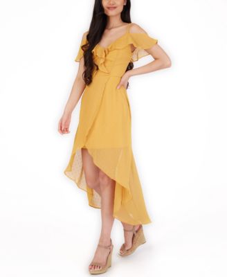 macys mustard dress