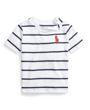 image of Ralph Lauren Baby Boy Cotton Jersey Crewneck Tee