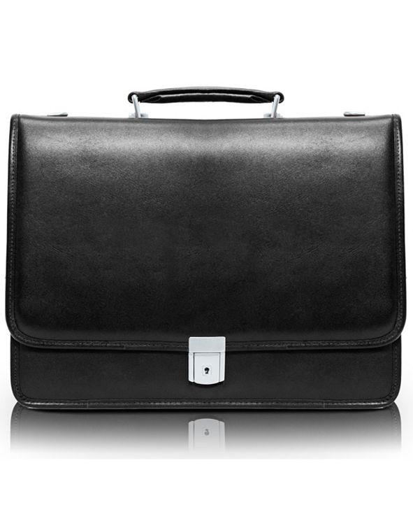 McKlein Lexington Flapover Double Compartment Briefcase & Reviews